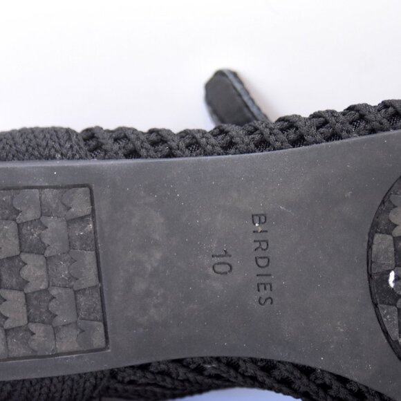 Birdies Black Mary Jane Flats -Hummingbird- Braided Mesh Shoes Size 10M - Picture 13 of 13